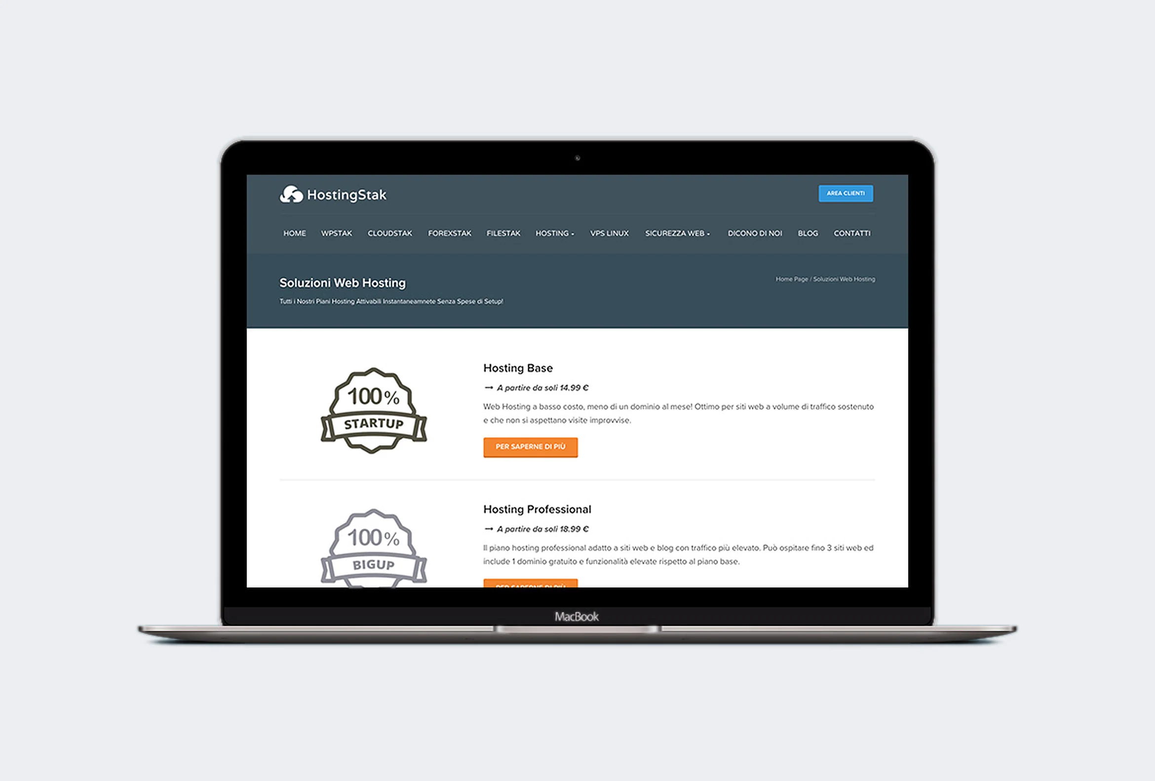 Il sito di Hosting Stak (immagine 2 di 4)