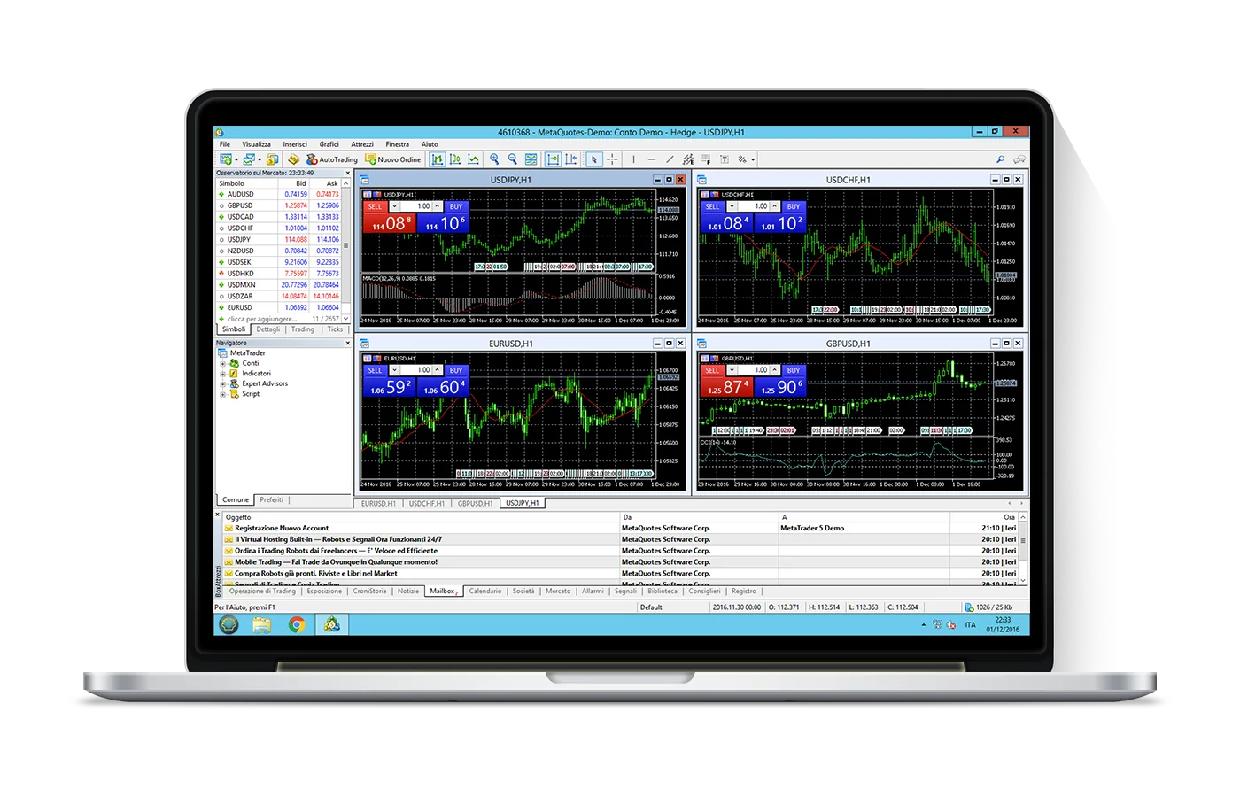 MetaTrader su VPS Windows via desktop remoto