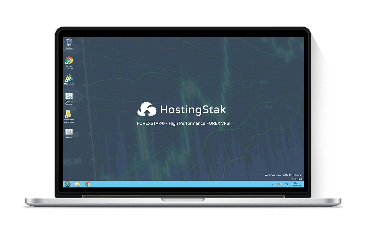 Il desktop di Windows Server sulla VPS